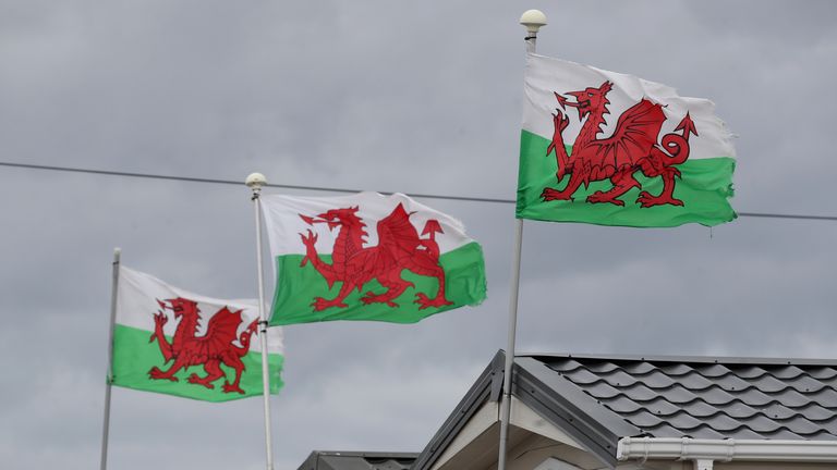 skynews welsh flags wales covid 19 5414785